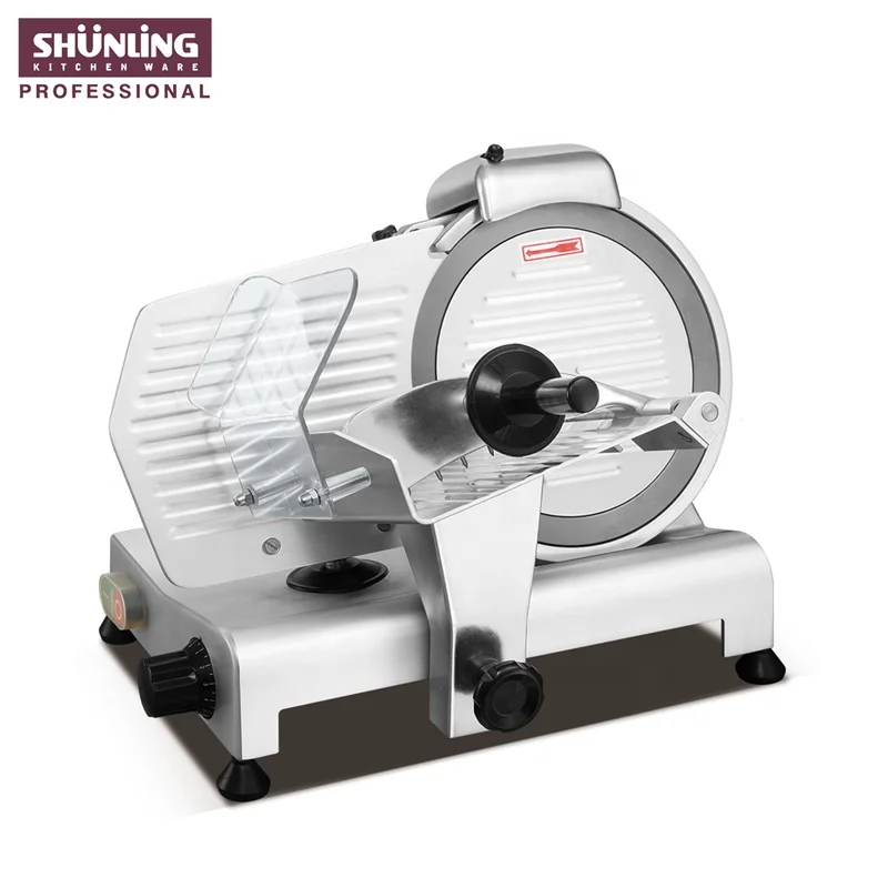 250mm blade commercial meat slicer / cheese slicer / bread slicer 250ES-10 in aluminium alloy body and stainless steel blade.