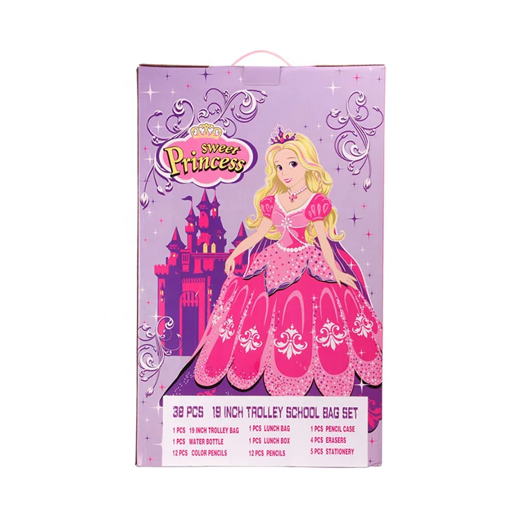 Customized 19Inch Kid Trolley Bag School Bags For Girls Trolley