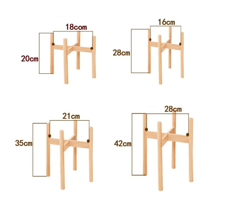 Adjustable Plant Stand Indoor Outdoor Mid Century Modern Planter Stand