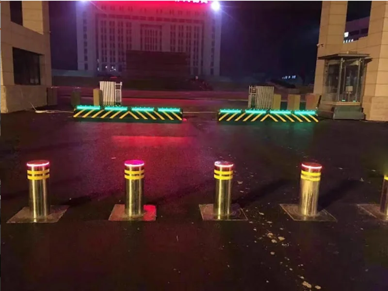 Stainless Steel Metal Traffic Manual Retractable Telescopic Parking Security Bollard For Vehicle Access Control