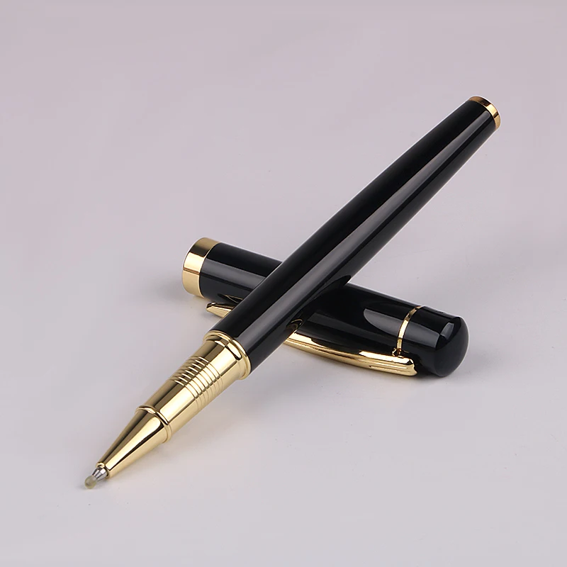 with gold trim logo custom vip gift Classic shiny black business luxury executive calligraphy signature signing pen for boss