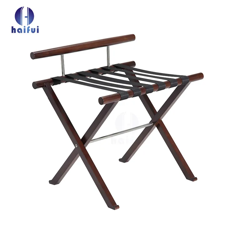 Hotel Guestroom Solid Wooden Luggage Rack Stand