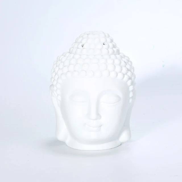 white matte ceramic porcelain buddha buddha incense oil burners