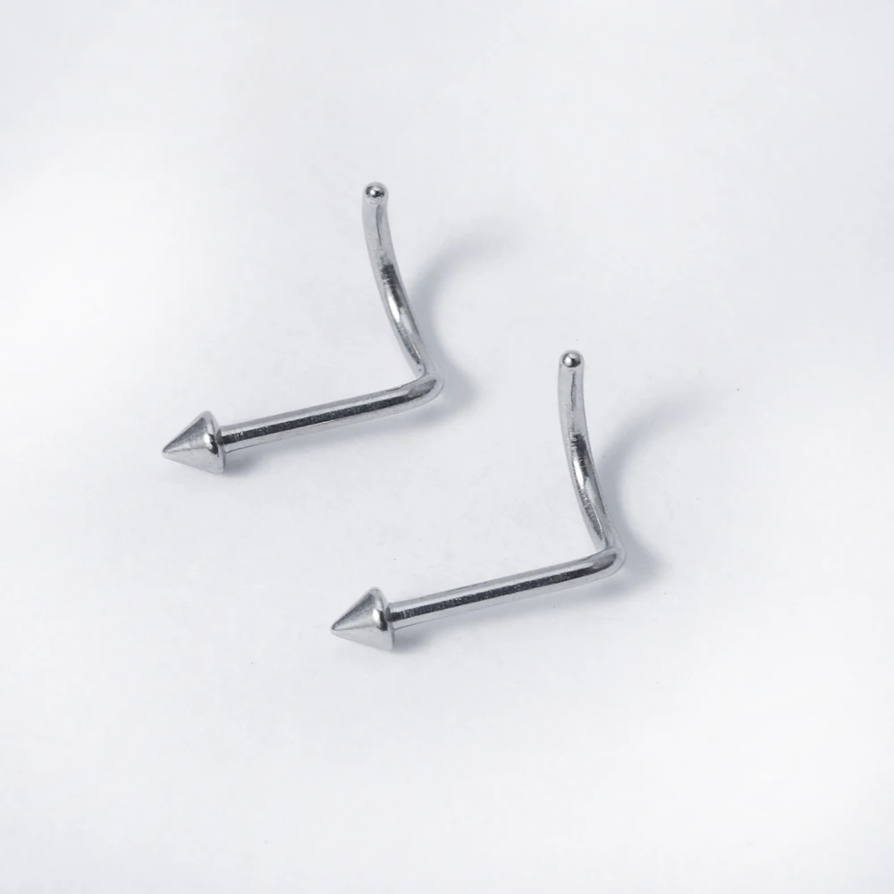 
Surgical Steel 316L Stainless Steel Body Piercing Jewelry Nose Bone & Screw Nose Ring & Stud For Women Girls Men Boys 