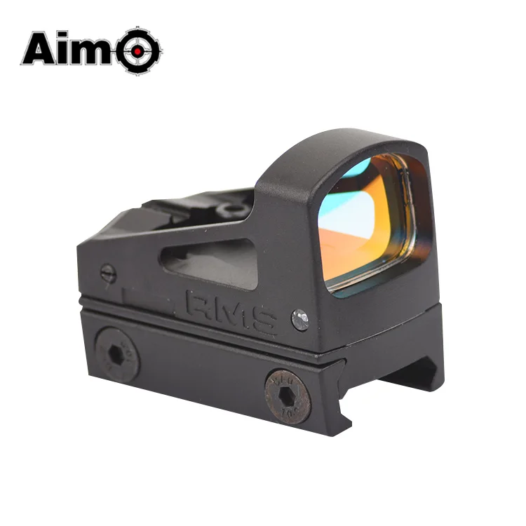 Миниатюрный красный точечный прицел Aim-O RMS с вентиляционным креплением и разделителями для тактического страйкбола