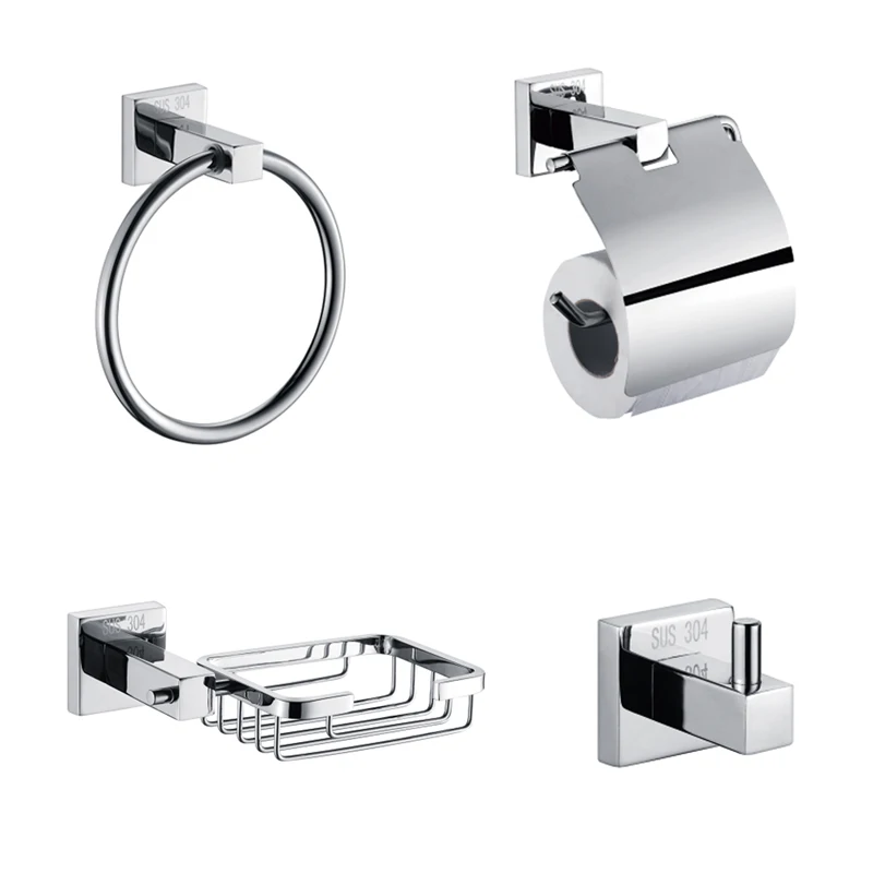 Custom stainless steel wall toilet hardware set bathroom accessories