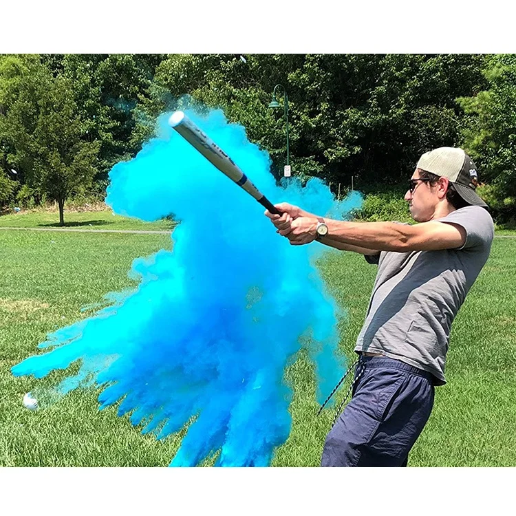 Boomwow, 2 шт., розово-голубой пудровый шар Holi, Взрывающийся бейсбол, товары для вечеринок