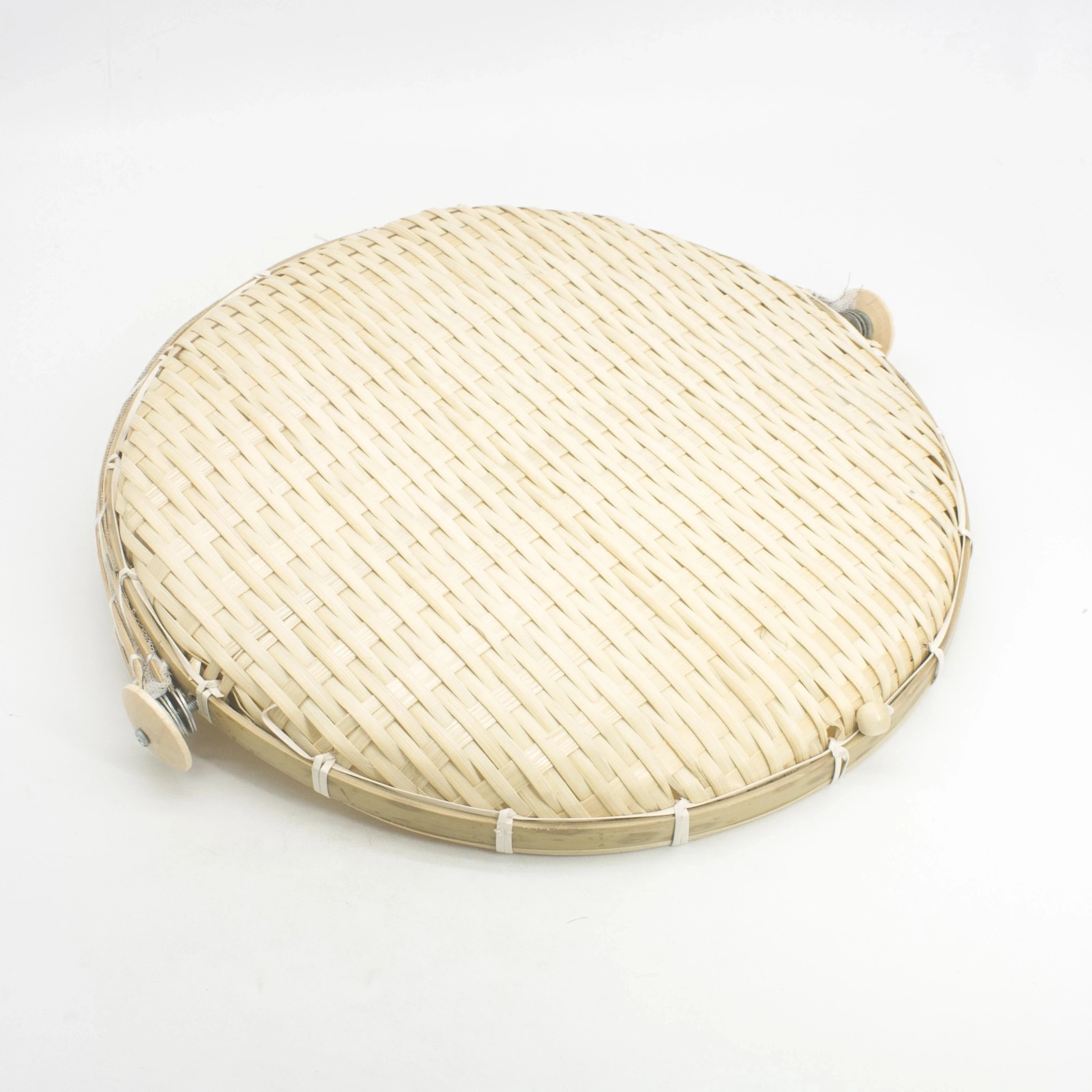 eco friendly bamboo fruit basket natural bamboo basket with net cover