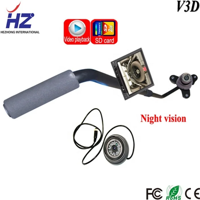 Handheld Under Carriage Bomb Check with 7 inch TFT-LCD Inspection Camera V3D