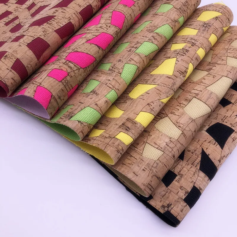 PU Cork Leather Fabric For Making Shoes Bags