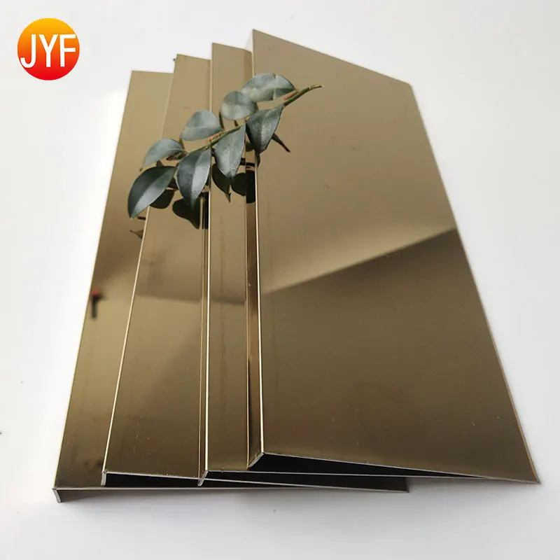 ZZ9605 Laser Cut PVD Color Coating Stainless Steel  U Channel Tile Trim Strip