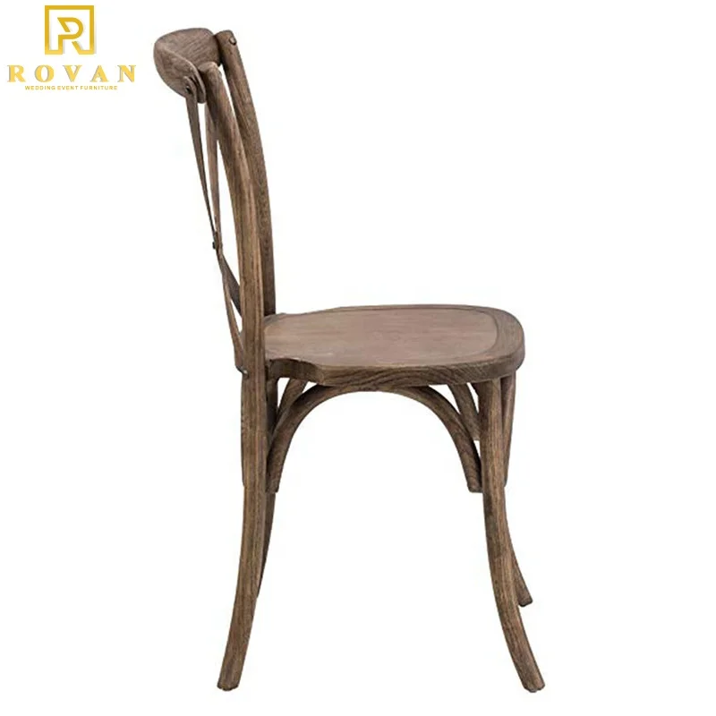 Rental wedding vintage x dining wooden cross back cheap wholesale chair