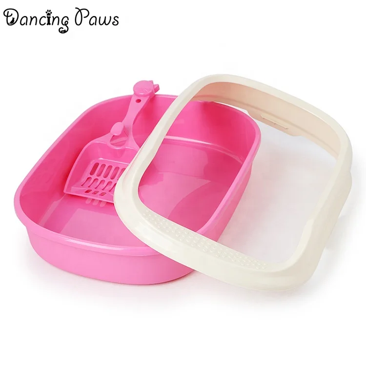 Semi-enclosed Anti-cracking polyester double-layer bottom crack-proof cat litter box toilet size S