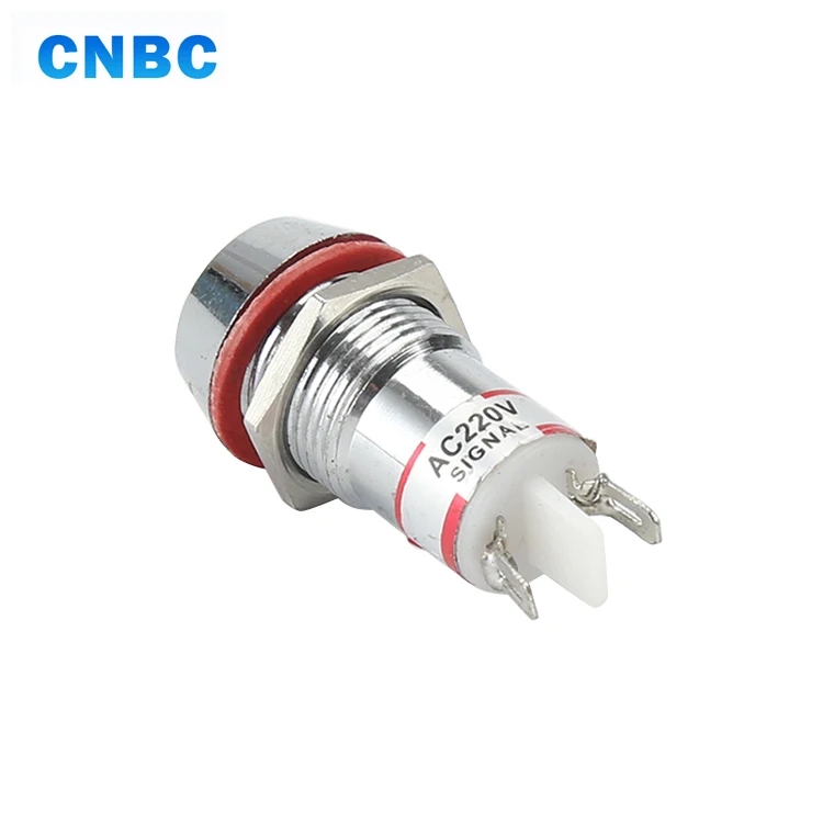 
Waterproof 12mm mounting hole size metal amber red led 36v 220v 12v led indicator lamp led signal light 