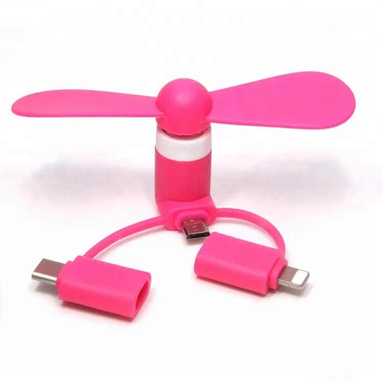 Red Powerful Small Convenient Logo Usb Korea Portable Mobile Phone Mini Fan