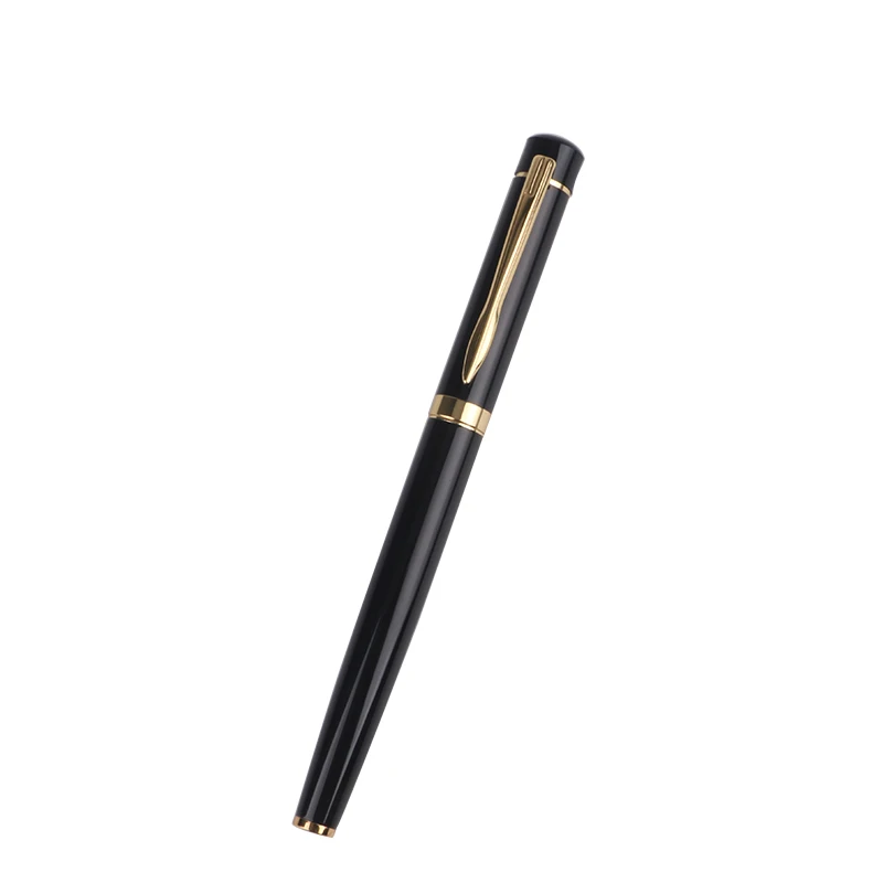 with gold trim logo custom vip gift Classic shiny black business luxury executive calligraphy signature signing pen for boss