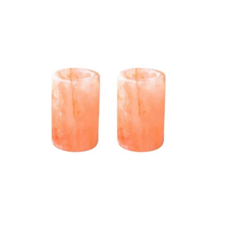 3 Inches Pink Rock Salt Drinking Glass Whisky Tequila Shot Glasses Himalayan Salt Tequila Shot Glasses