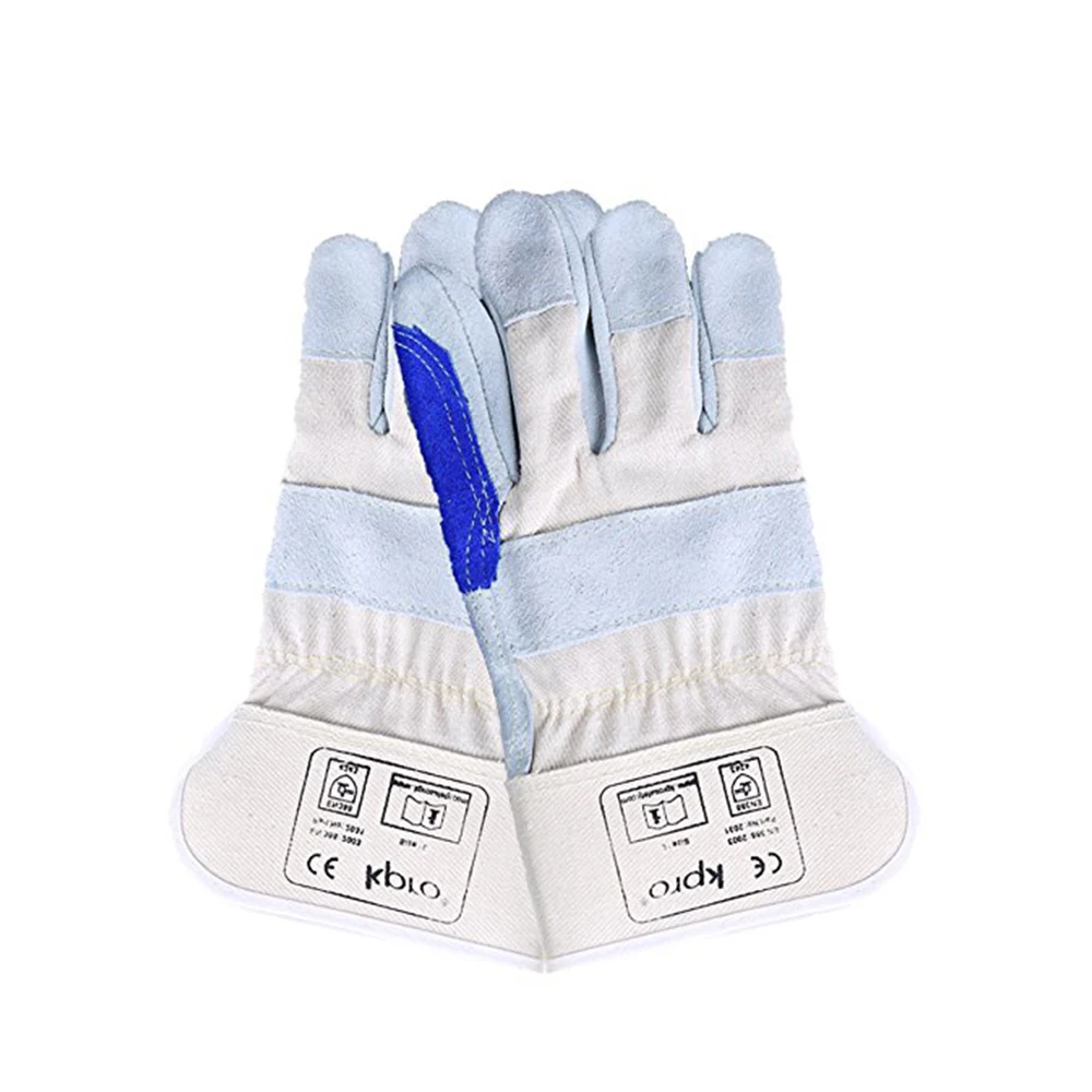 High Quality Mens Leather Cotton Thickened Palm Cowhide Welding Work Gloves