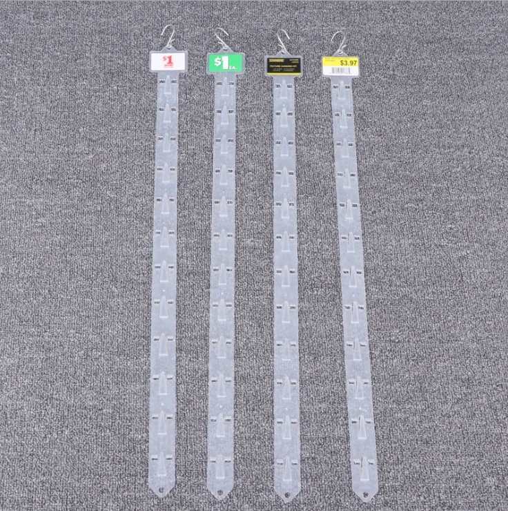 
Bespoke printed supermarket plastic hanging display clip strip plastic supermarket hanging 