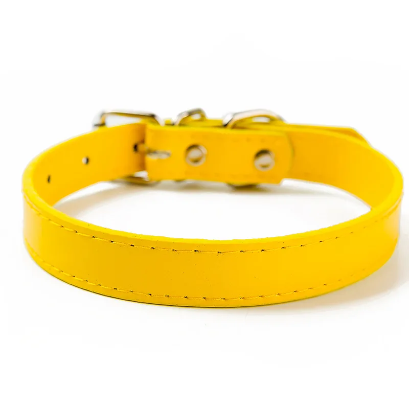 
Classic muti color 5 sizes soft touch PU leather dog collar 