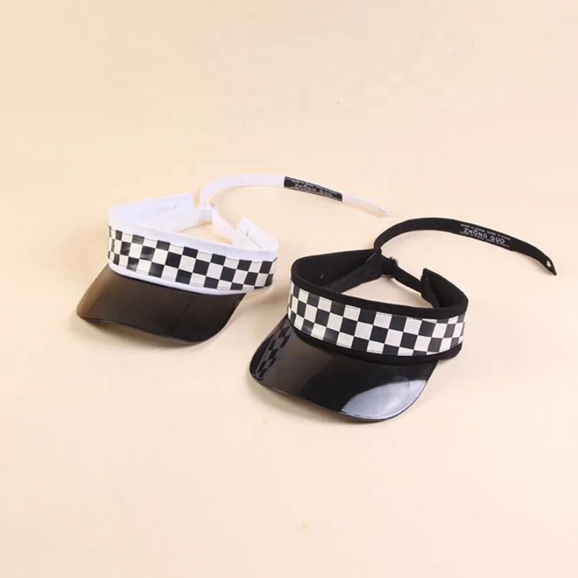 custom quality logo summer headwear transparent PVC plastic sun visor cap hat cap with transparent visor