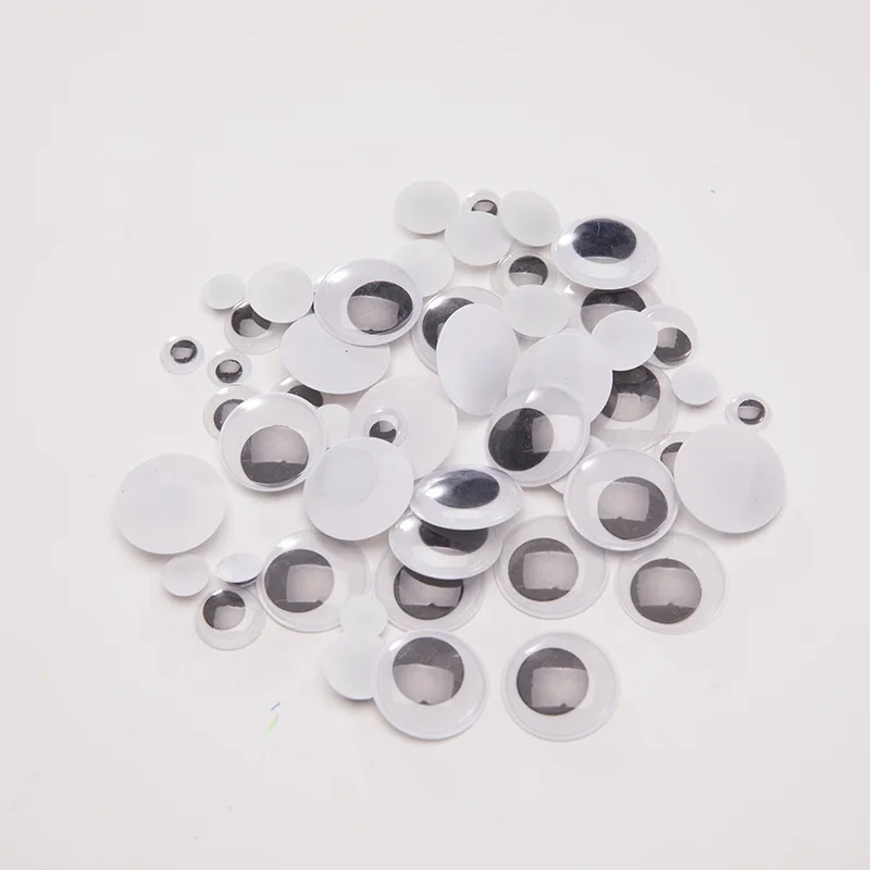 Оптовая продажа, 0,5 см, самоклеящиеся глаза для детей, аксессуары «сделай сам», пластиковые куклы, движущиеся глаза
