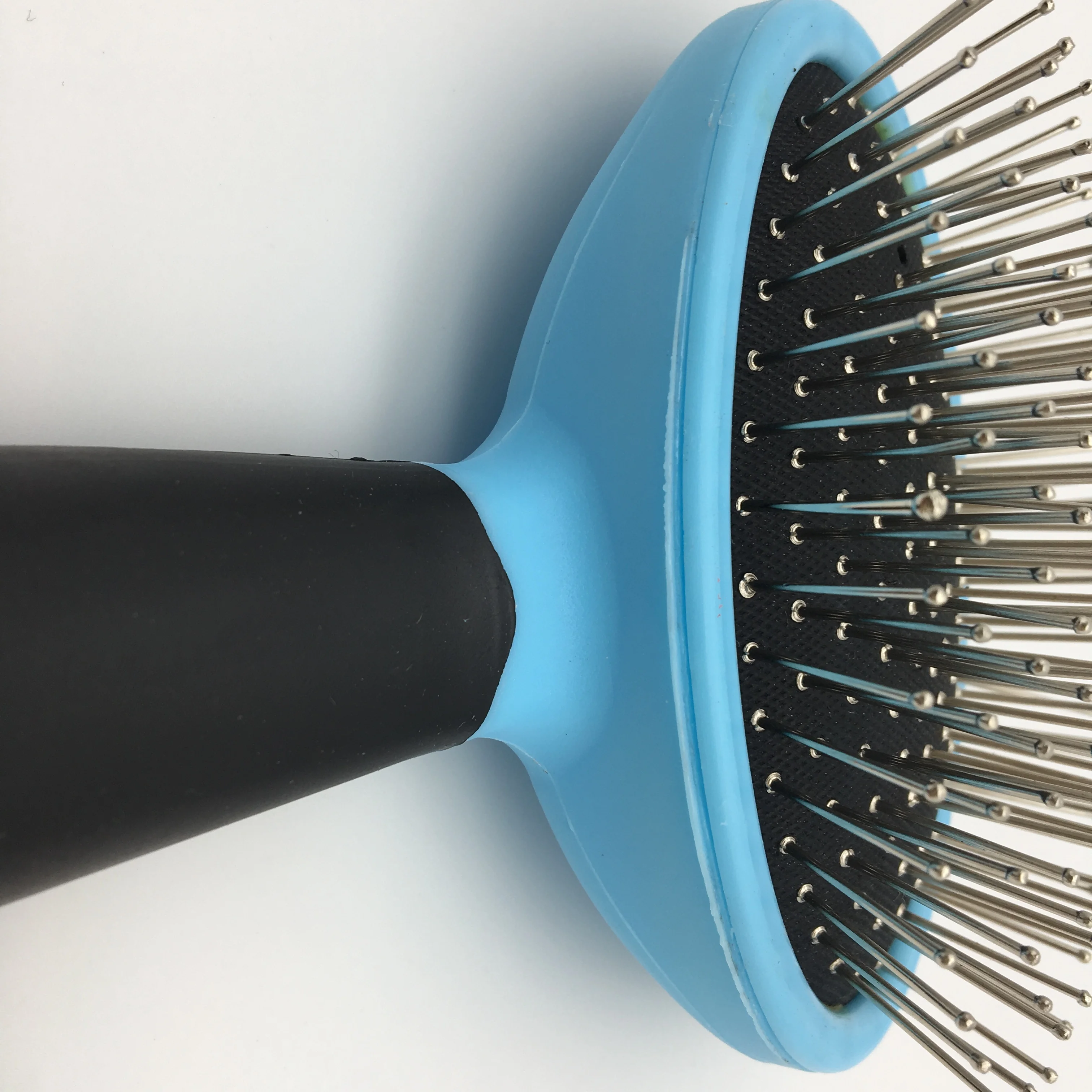 Soft Rubber Pad End Rounded Pins Pet Dog Cat Animal Puppy Brush Comb With Anti Slip Handle