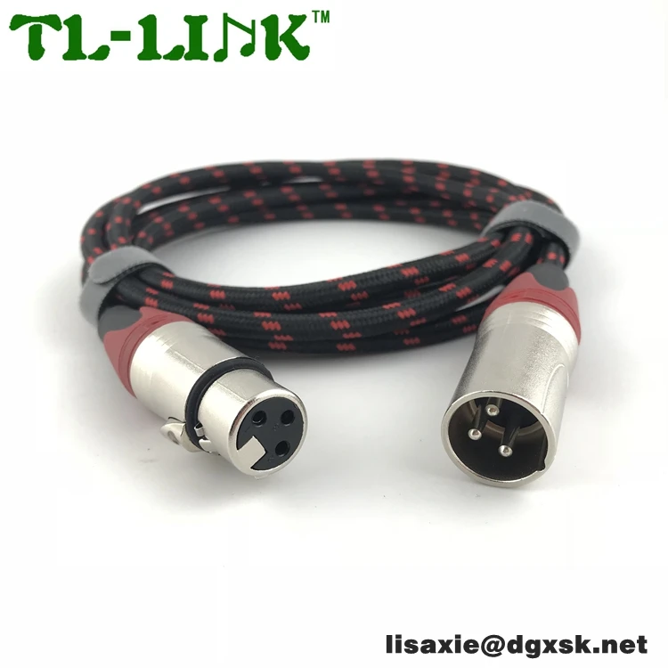 Низкий уровень шума XLR 3PIN Кабель микрофонный кабель мужской и женский никелированный сигнала управления микрофонный кабель