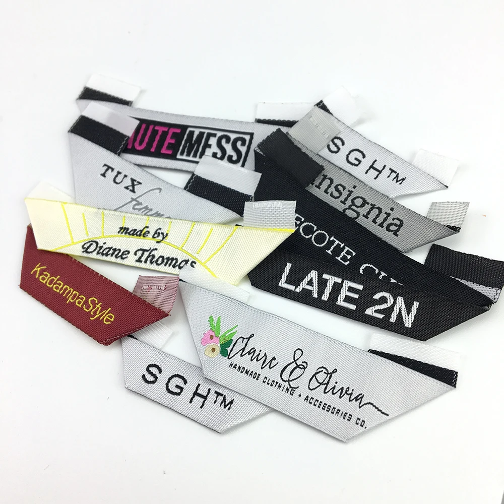 factory  Customized sewing labels Shirt garment label tag Woven Labels