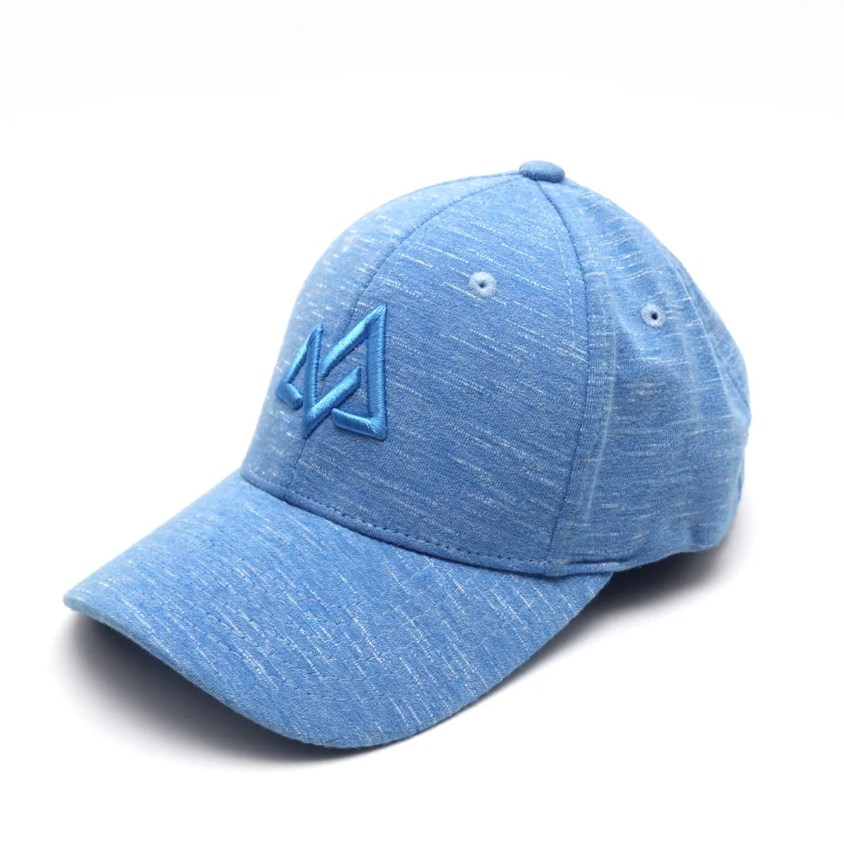 Fashion  Herringbone Fabric  Elastic Custom 3D Embroidery  Fitted Sports Hats Baseball Caps