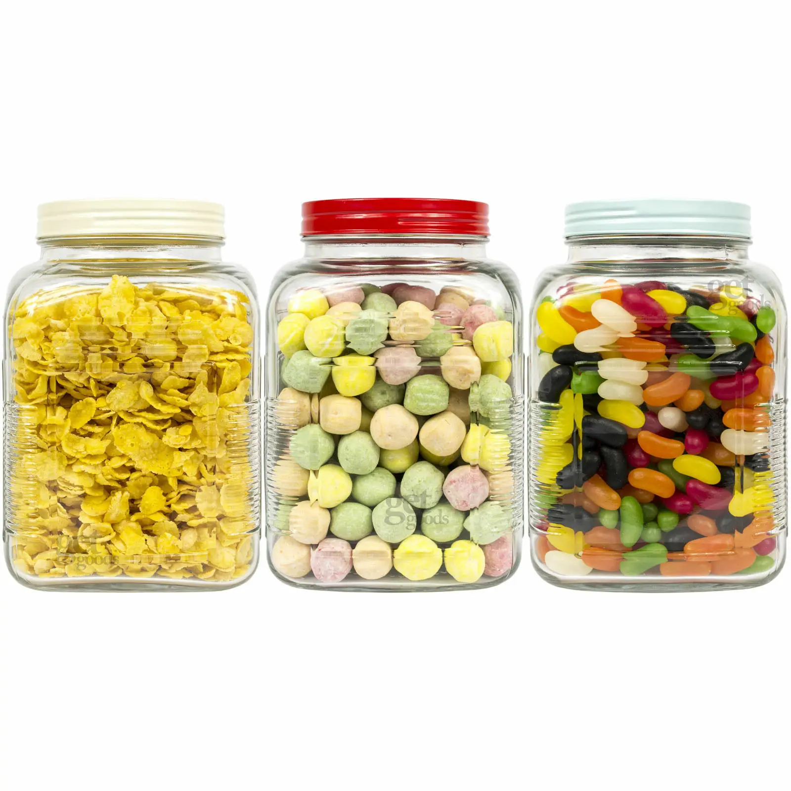 Round Glass Vintage Decor Candy Sweet Lidded Storage Jar