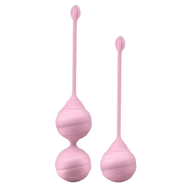 
Hot sell purple and pink sex product love smart balls for woman Medical Soft Silicone sex toy kegel ball for woman 