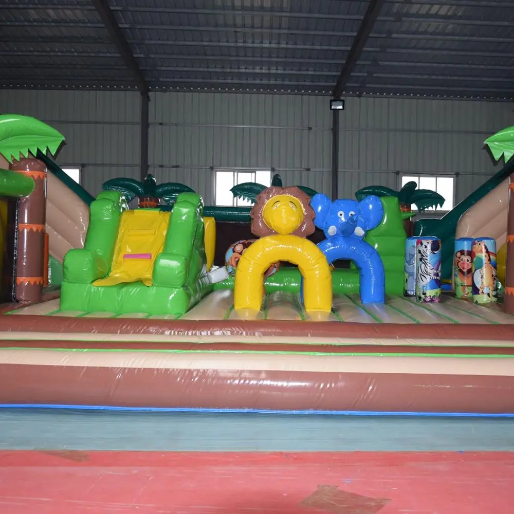 inflatable lizard trampoline amusement park game made of 0.55mm PVC