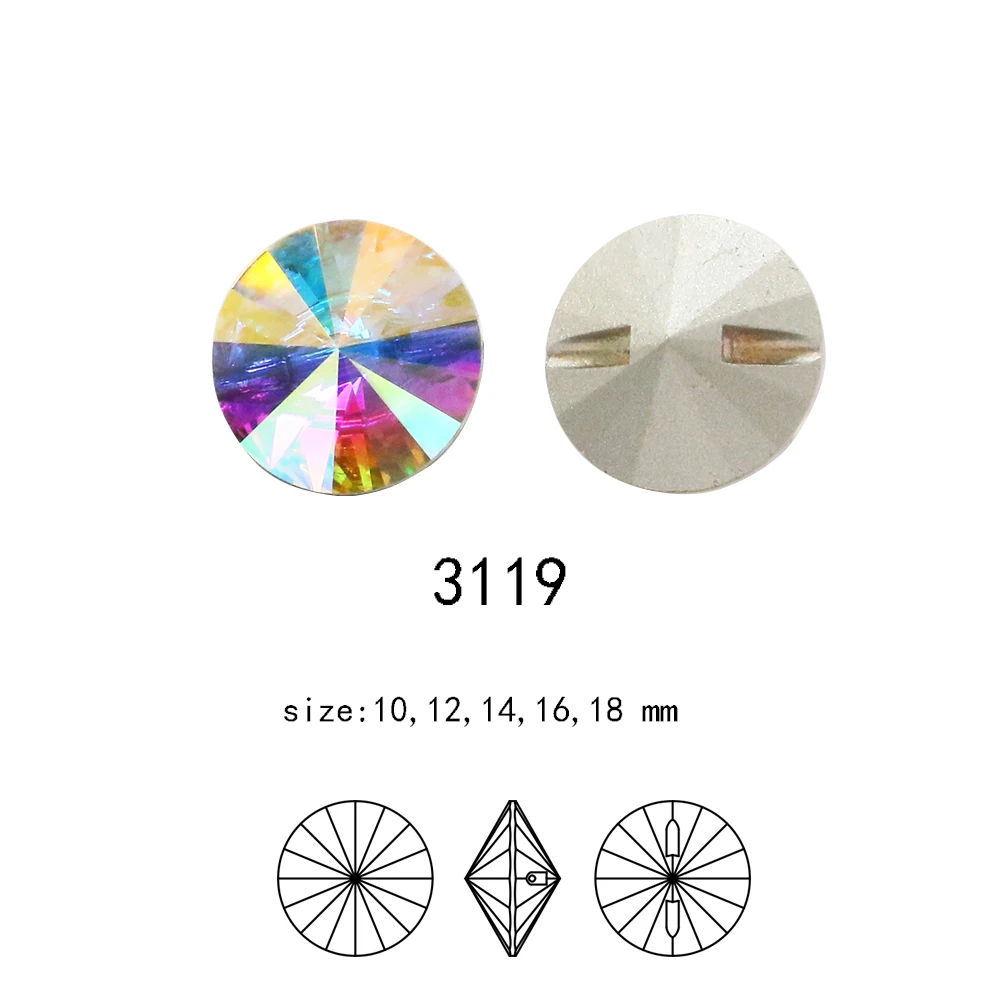 Dongzhou Crystal Sew On Buttons for Clothes Fancy Stone Crystal Buttons for Wedding Dress and Clothing Decoration