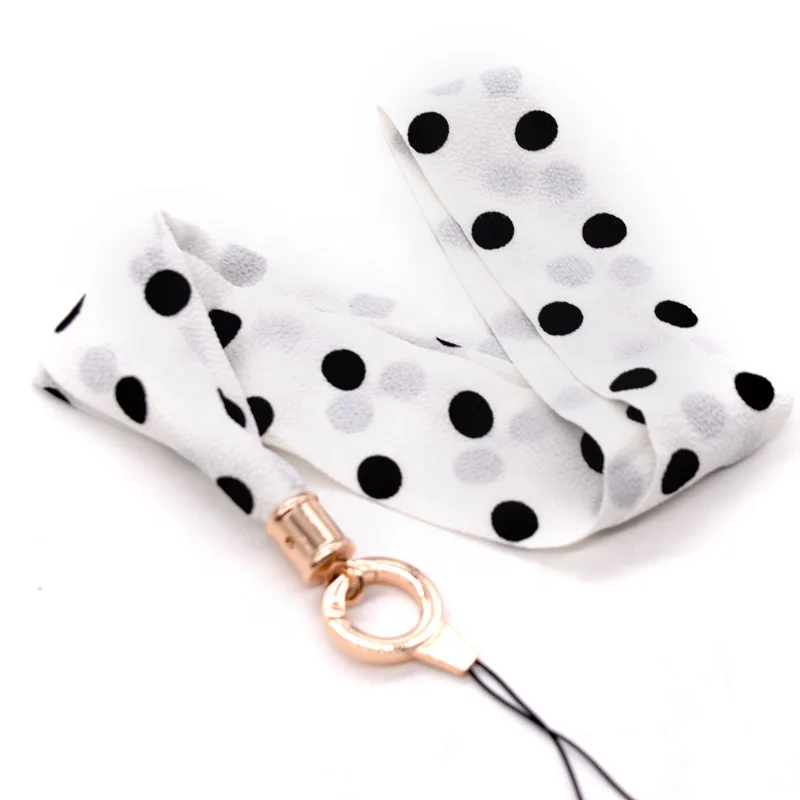 Customized cute personality creative ribbon mobile phone neck lanyards