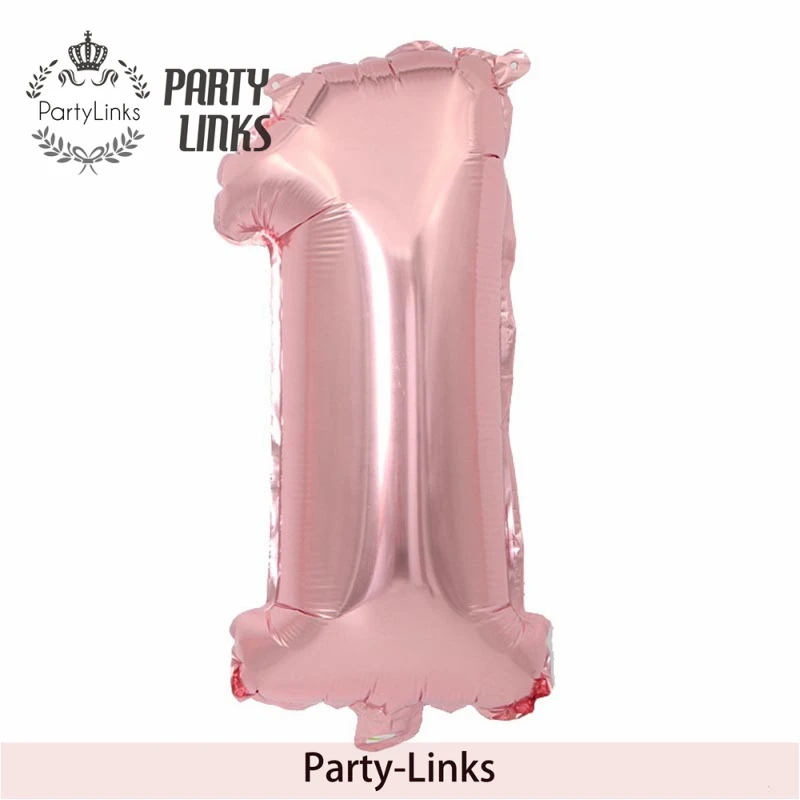 32 Inch Pink Digital Helium Foil For Birthday Party Balloons Number 0 To 9
