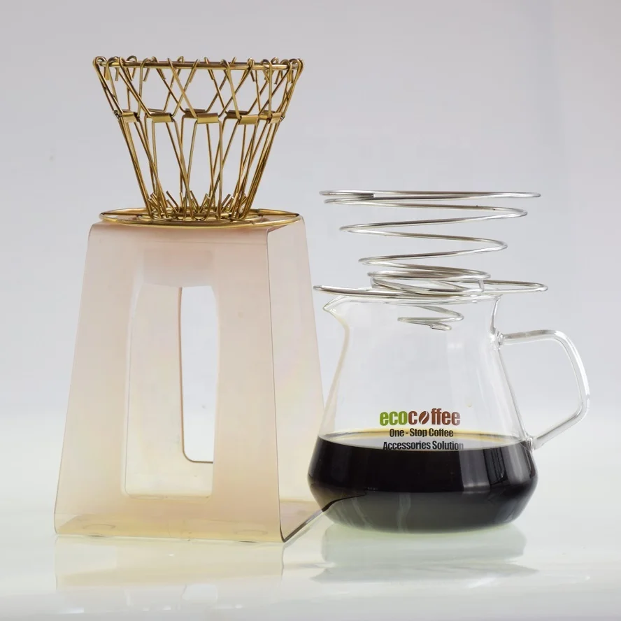 
EV02 Kitchen Accessories Foldable Stainless Steel Reusable Coffee Filter Tea Strainer Dripper for Home Kitchen 