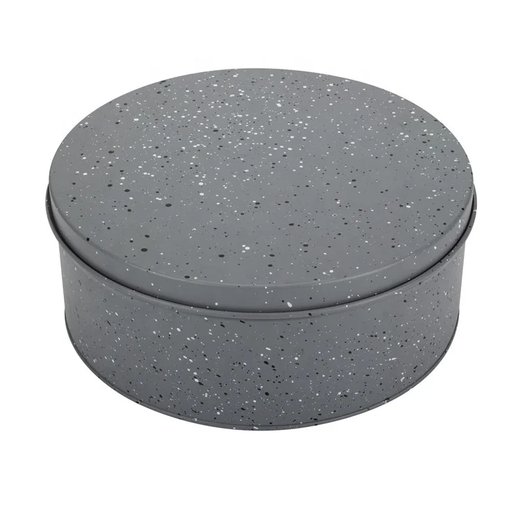 Оптовая продажа модные дизайнерские пищевые контейнеры круглой формы металлическая жестяная коробка для хранения