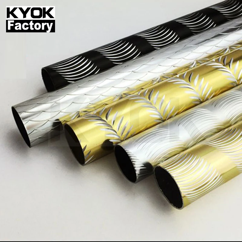 Латунный карниз для занавесок KYOK цена декоративный алюминиевый регулируемый длинный золотой M913