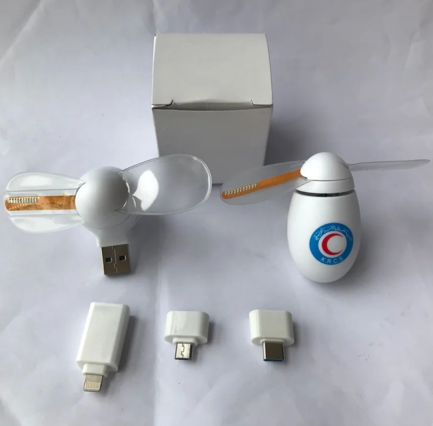 Custom usb led message phone fan for iphone android