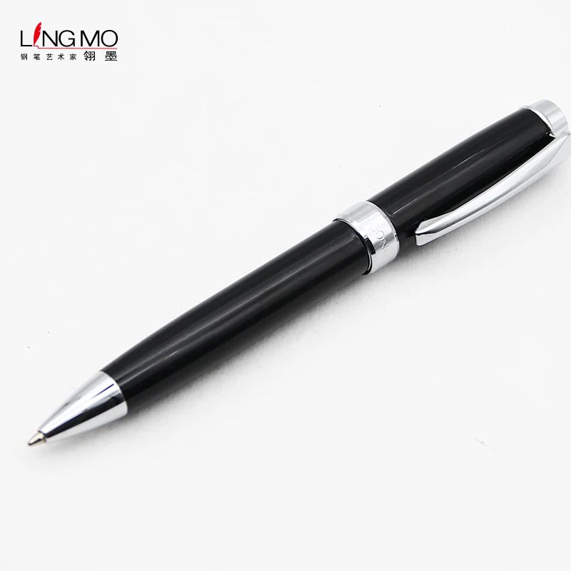 Shanghai Lingmo High Quality Design Ballpoint Pen OEM Logo Luxury Metal Ball Pen for Gift