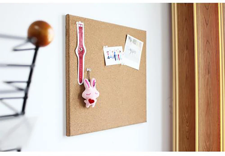 Environmentally friendly square cork message board