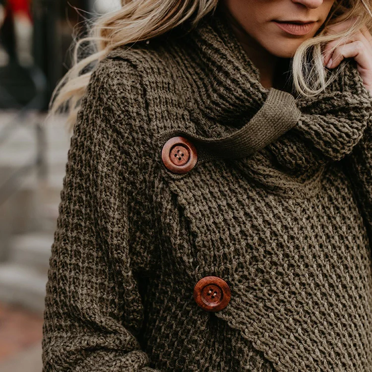 
Custom wholesale knit sweater oversize women winter wool acrylic-blend knit women sweater 