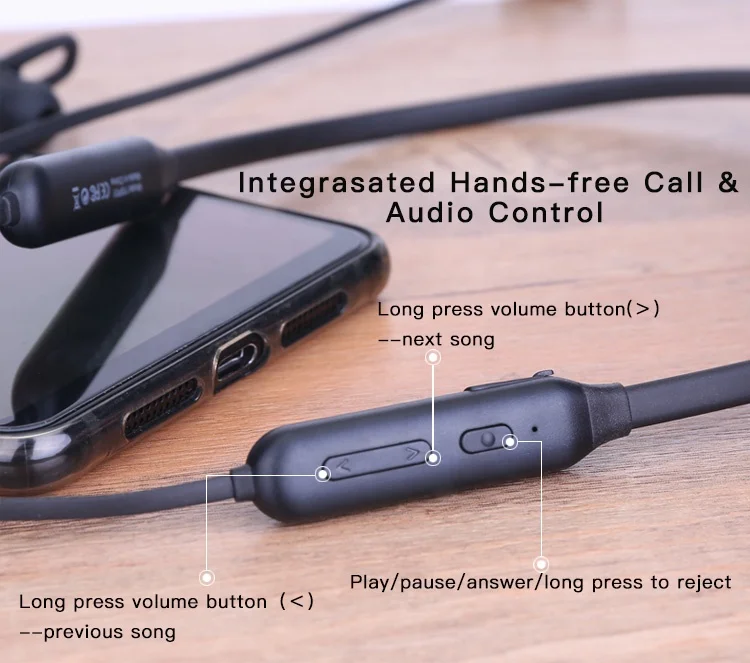 Активный шум шумоподавления стерео наушники Встроенный магнит спортивный беспроводной Bluetooths гарнитура