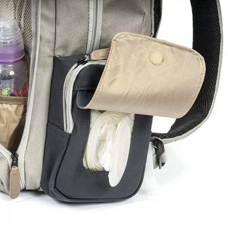 Factory Price Waterproof Baby Diaper Backpack Set Twin Diaper Bag with YKK Zipper