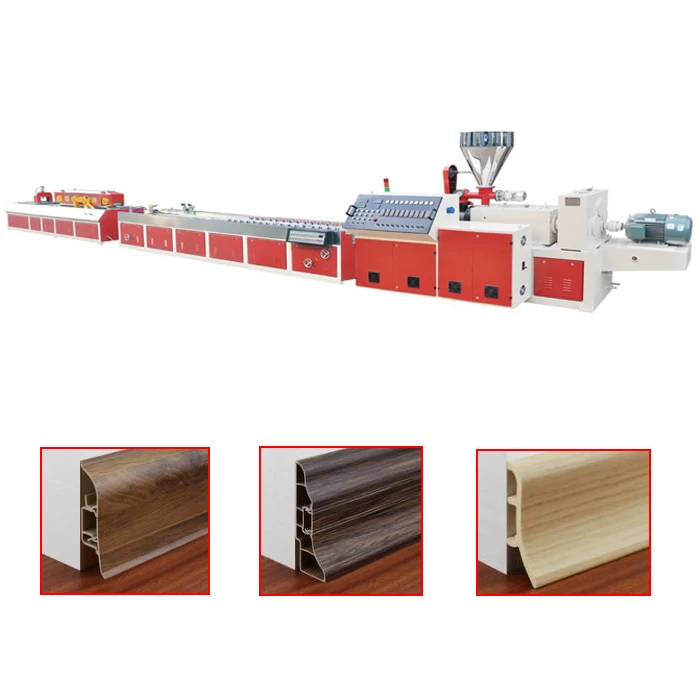 Заводская распродажа пластиковый профиль машина ПВХ напольный плинтус вспененный ПВХ плинтус производственная линия цена