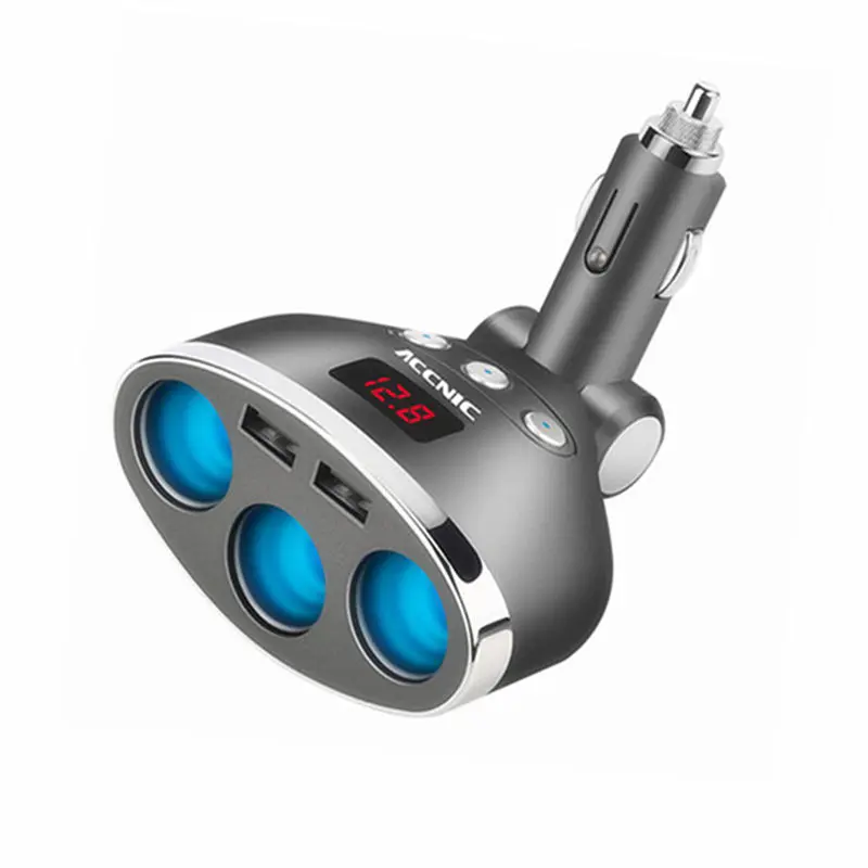 USB Car Charger 12V Triple Socket Fast Charge Universal Multi Phone Quick 3In1 USB Best Charger For Car