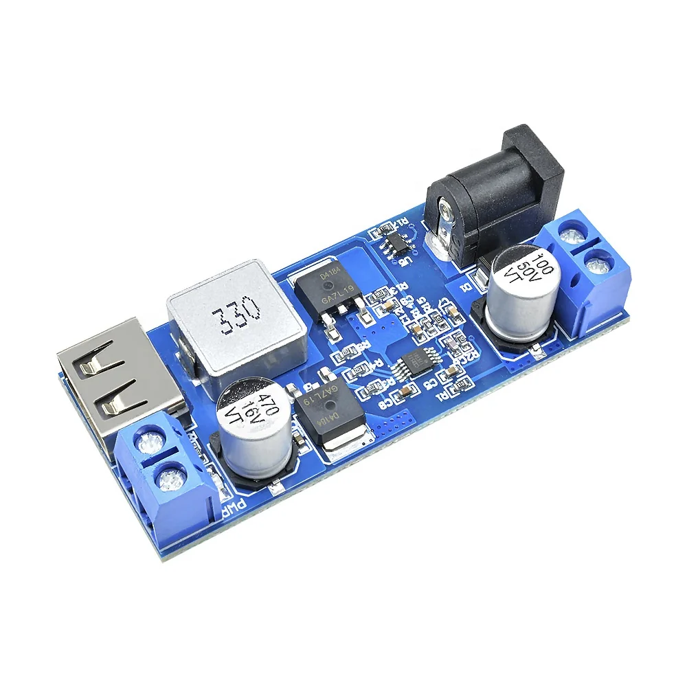 Replace LM2596S DC-DC 24V/12V To 5V 5A Step Down Power Supply Buck Converter Adjustable USB Step-down Charging Module For Phone