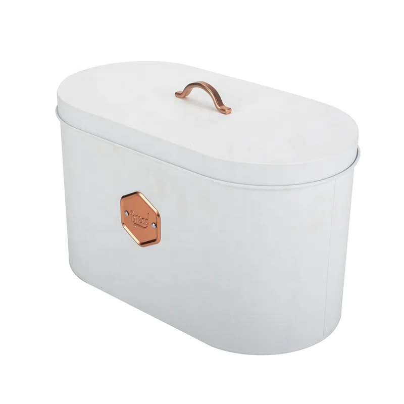 Europe style high capacity big size kitchen metal galvanized steel food safe storage containers tin box for bread