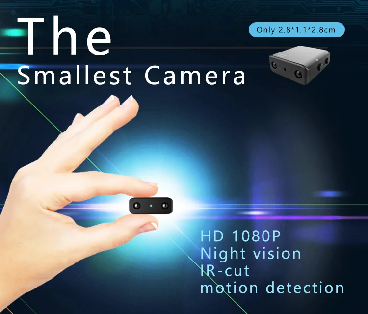 XD mini DV ip camera hd 1080P HD night vision ir cut motion detection mini spy hidden camera